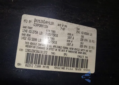 2008 Dodge Nitro Sxt from USA, damaged, VIN 1D8GU28K58W101372